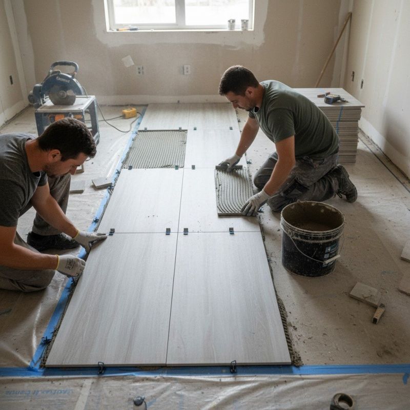 Tile Floor Reglazing detail
